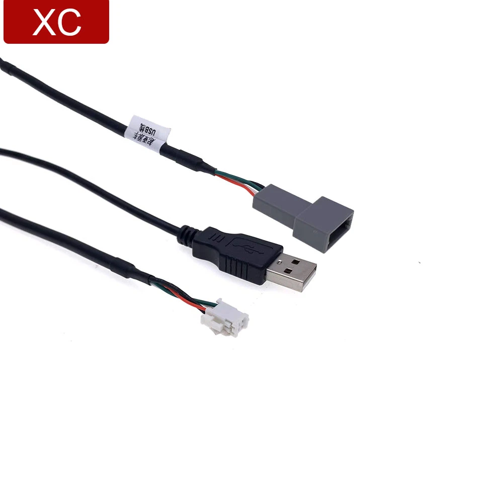 Car Usb 4 Pin Plug Cd Radio Aux Audio Media Data Wire Cable Connector