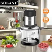 Houselin Meat Grinder, 800W Stainless Steel Meat Grinder Electric, Gear Adjustable, Button Type, Perfect for Frequent Use 2
