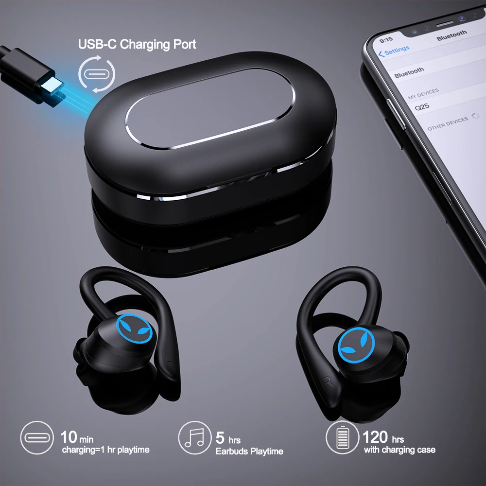Q25 Bluetooth Translation Headphones 138 Languages Instant Translate Smart Voice Translator Wireless Music Earphones Translator