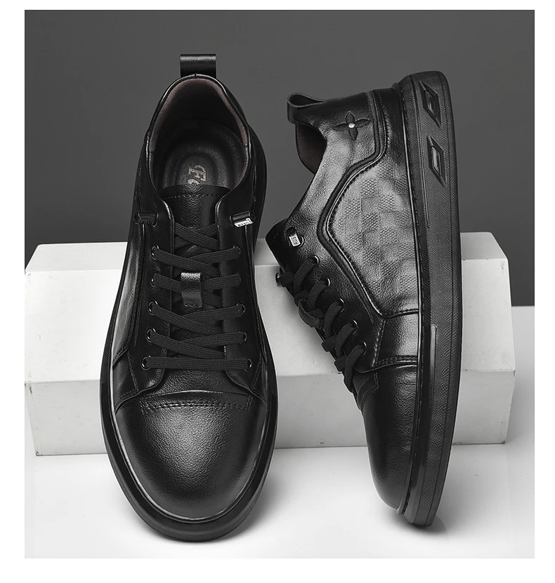 Echtes Leder Höhe Zunehmende Männer Schuhe Italienische Designer Casual Schuhe Outdoor SkateBoard Wohnungen Lift Turnschuhe Aufzug Sport – Detail 24