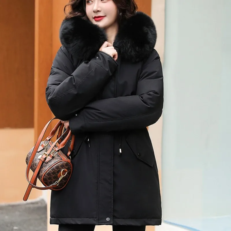 Winter Clothes Women Heavy Jackets Coat Women Vintage Clothes Suit College Style Medium Length New Model