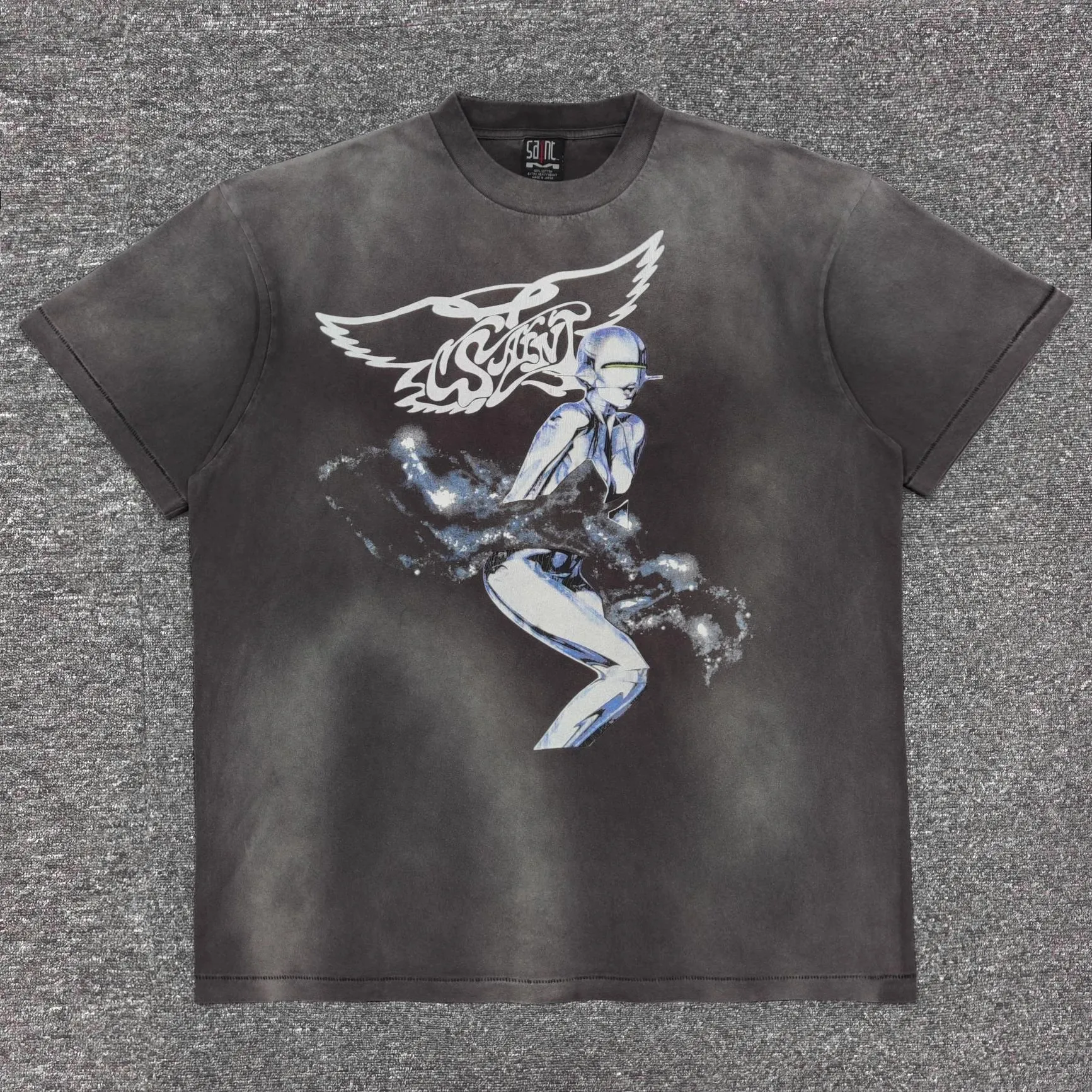 

Vintag SAINT MICHAEL Men summer Loose Round neck Short sleeve Vintag T shirt