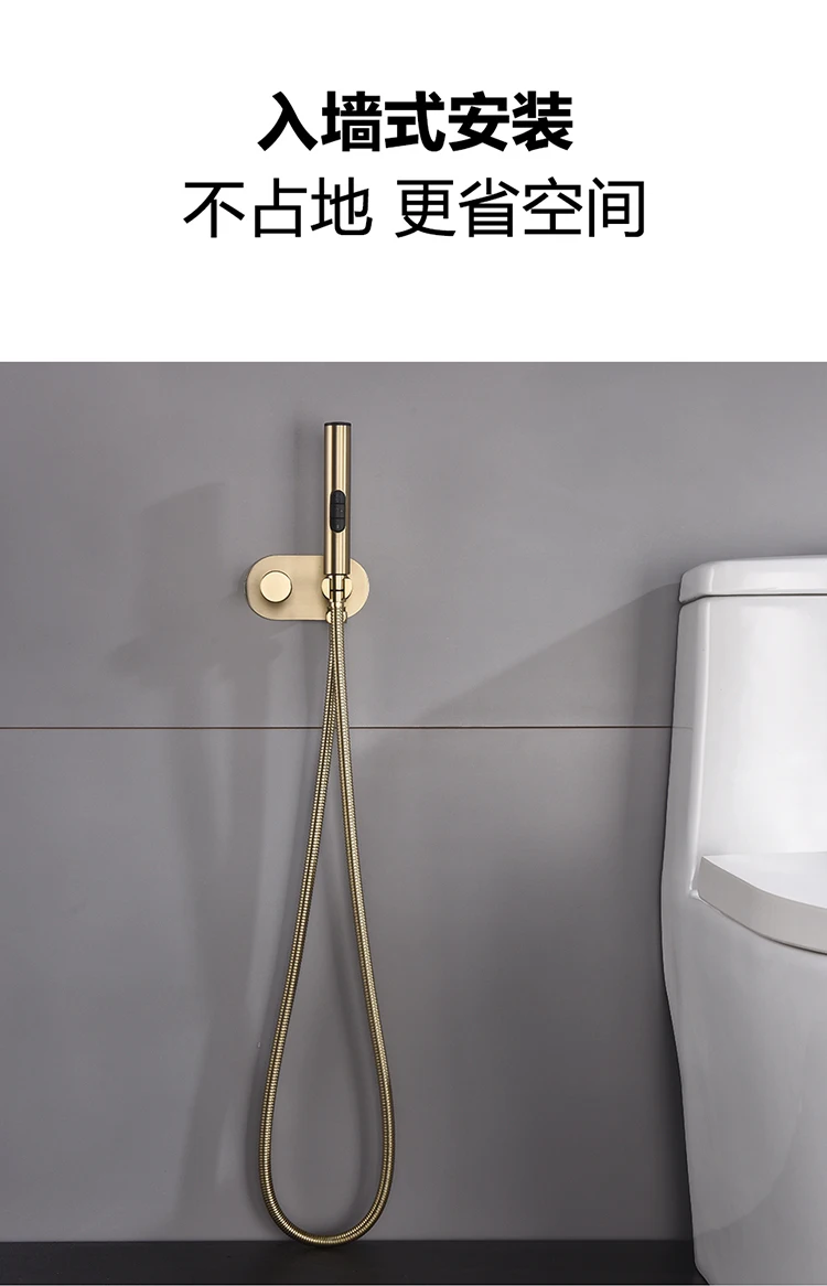 Description Picture 3 of itemGold Portable Toilet Bidet 3 Functions Sprayer Faucet Hot Cold Water Mixer Handheld Hygienic Shower Bidet Set Toilet Bidet Tap