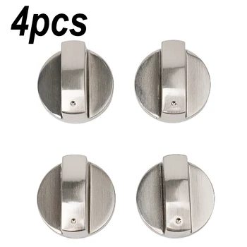 4PCS Silver Gas Stove Knobs 1