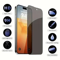 2-5Pcs Full Cover Privacy Screen Protector For iPhone 16 11 12 13 14 Pro Max Mini Anti-spy Glass For iPhone 15 Pro Xr X Xs Max - Image 3