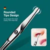 MR.GREEN Facial Hair Scissors Rounded Professional Stainless Steel Mustache Nose Hair Beard Eyebrows Eyelashes Trimming Clippers 3