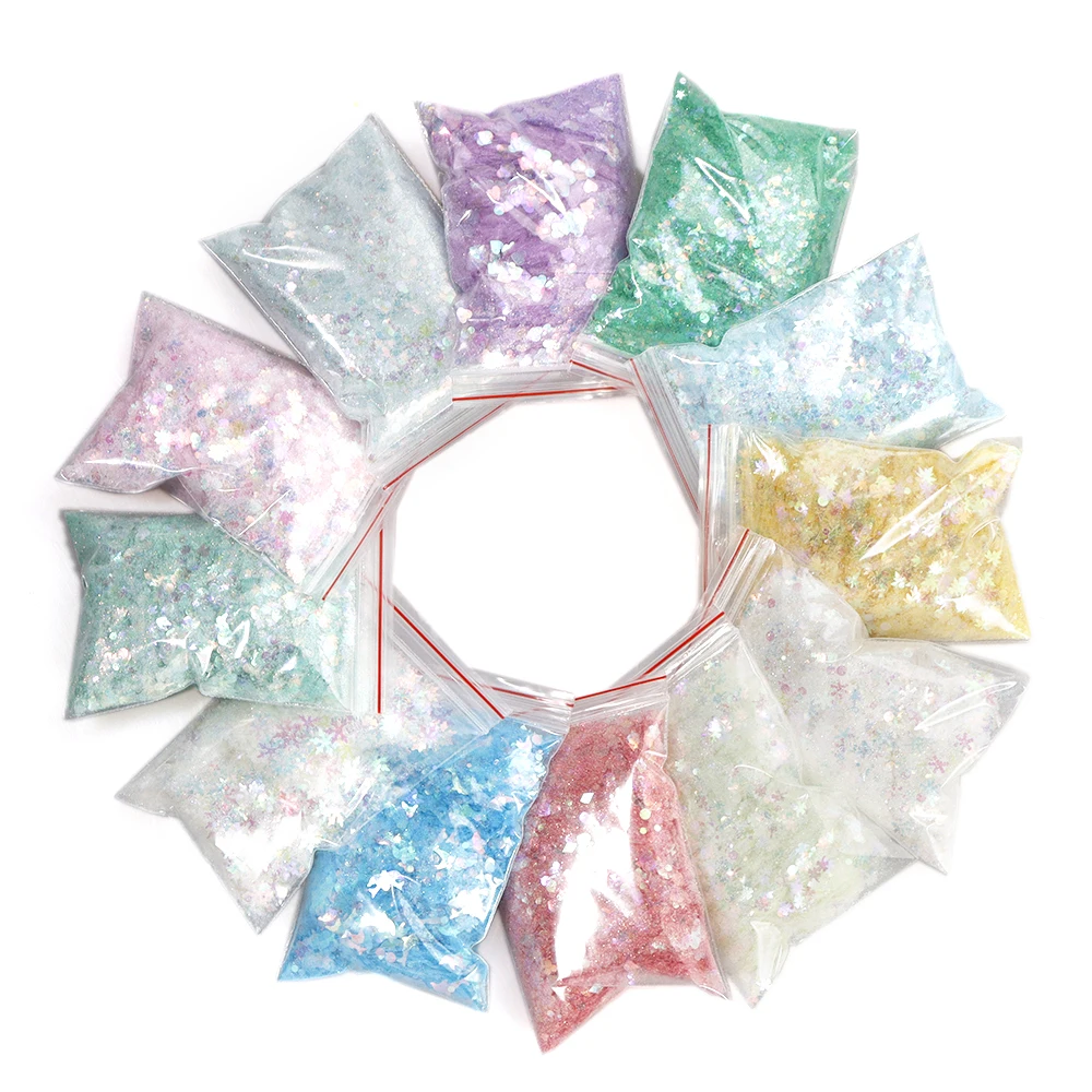 Glitter Powder Pouch Color Assorted For Art & Scrap Booking Pack Of 20