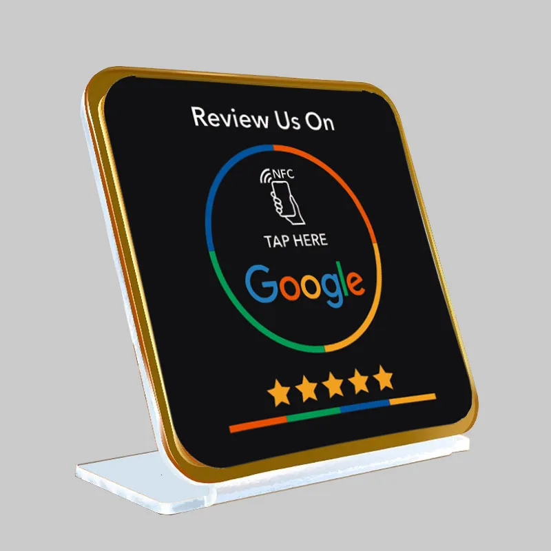 Google Review QR Code Sign NFC Social Media Plate Barb Eyelash Nail Shop Decoration