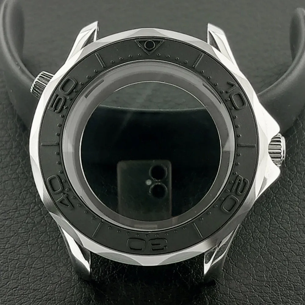 Men's 42mm Mechanical Watch Case with Luminous Dial and Assembled Parts