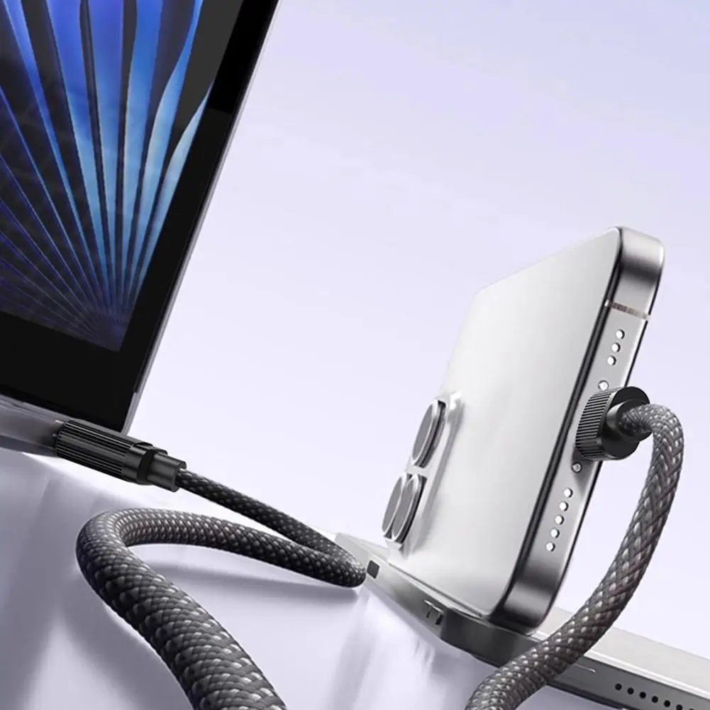 2-in-1 듀얼 포트 타입-C 100W 고속 충전 케이블 - 아이폰 15/16/17 Pro Max용 USB-C 2포트 변환 케이블