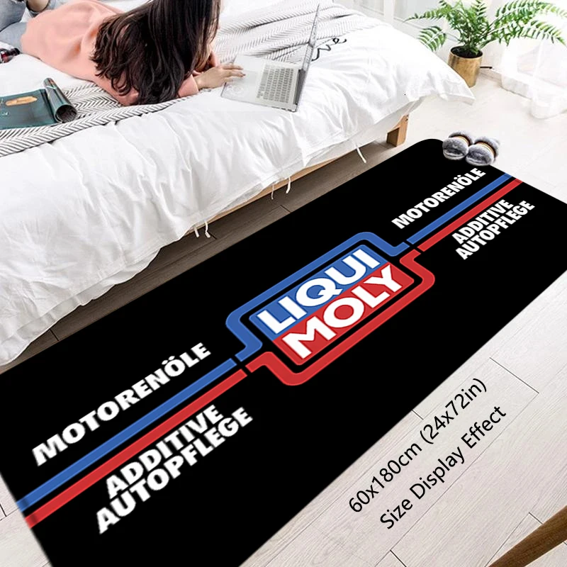 Description Picture 2 of itemBedside Mats Interior Floor Mat Motorcycles Doormat Liqui Moly Non-slip Foot Rug Entryway Kitchen Soft Carpet Welcome Home Decor