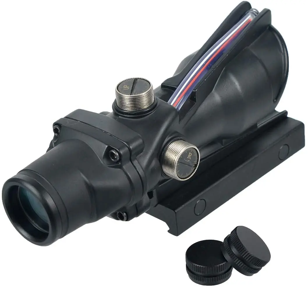 4x32 Fiber Optics Red Green Chevron Cross Illuminated Tactical Sight Scope