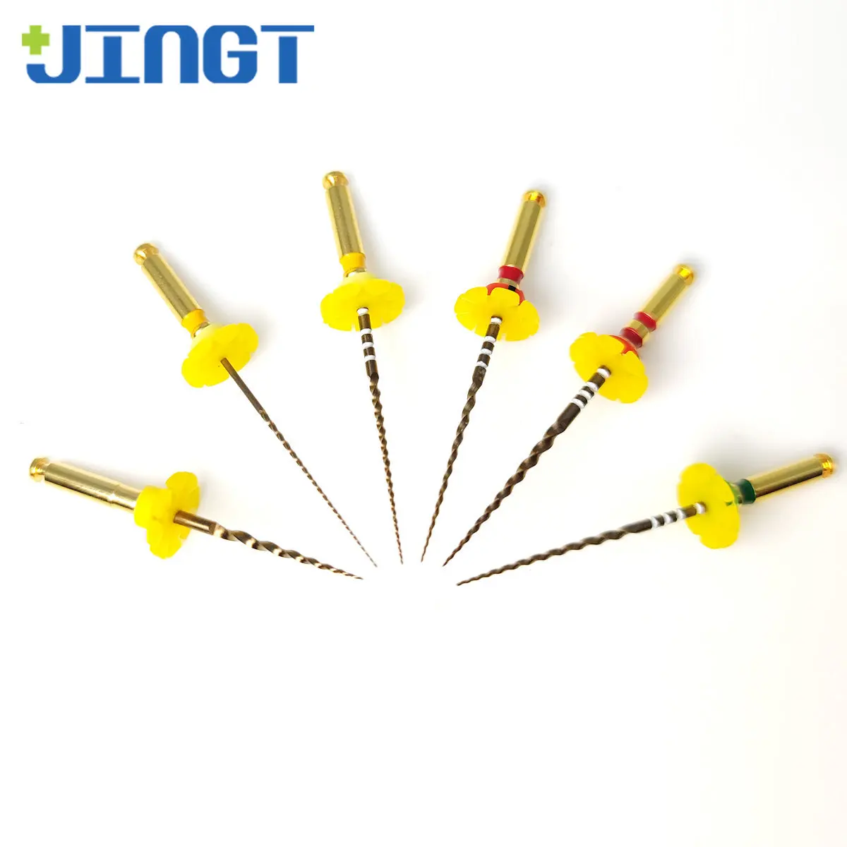

JINGT 6pcs Dental Root Canal File Heat-Activated Rotary Nitinol Tooth Pulp Files Thermally Activated Nickel-Titanium