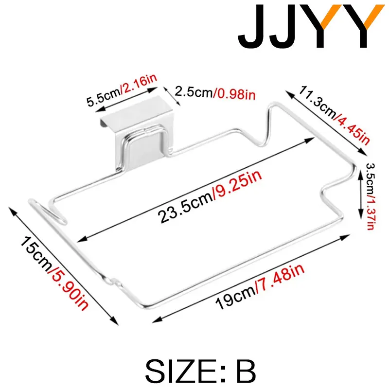 JJYY Kitchen Trash Rack Cabinet Door Garbage Bags Holder Stainless thumbnail 2