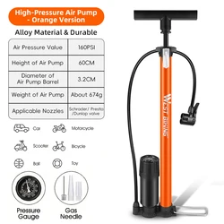 High - Pressure Bicycle Pump with Gauge and Multi - Use Tire Inflator (121 High Pressure)