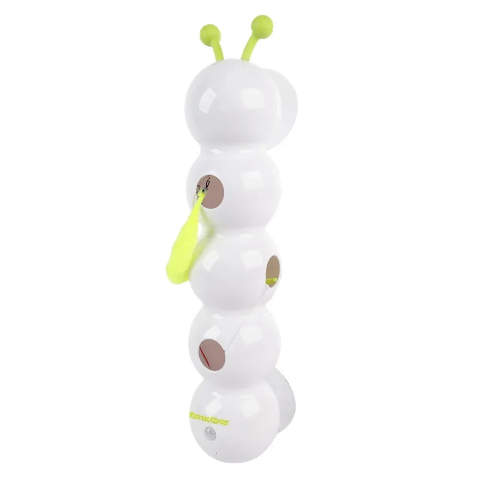 Creative Durable Scratch Resistant Cat Teasing Stick Intelligent Sensing Interactive Cat Toy Usb Rechargeable Caterpillar Toy