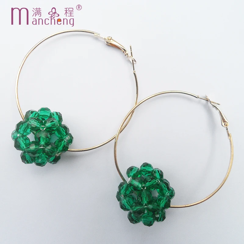 Fnaf 2 Rupie Articolo Hollow Intagliato Palla Malachite Verde Perline Orecchini Di Cristallo Pendenti A Bottone Smalto Geometrico Mujer Classico 50Mm