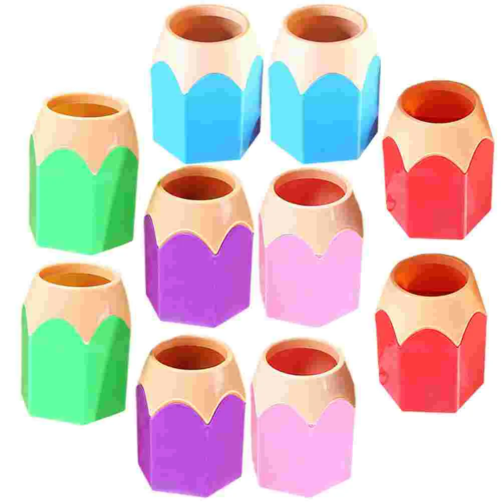

10 Pcs Pencil Holder Mechanical Desk Organizer Buckets for Classroom Small Dispenser Office Abs Large Child Student