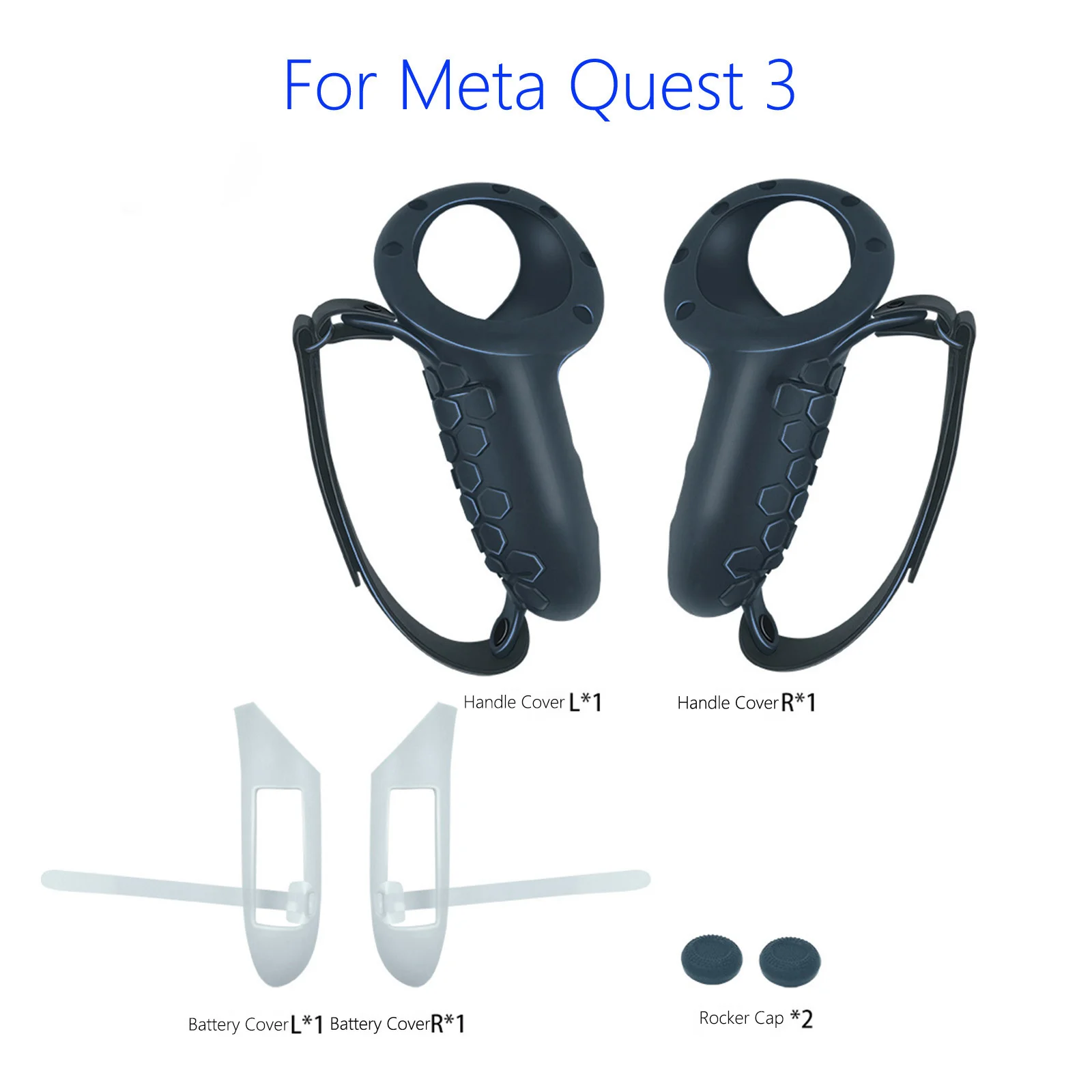 

Controller Cover W/ Wrist Straps for Meta Quest 3 VR Headset Anti Drop Hand Grip
