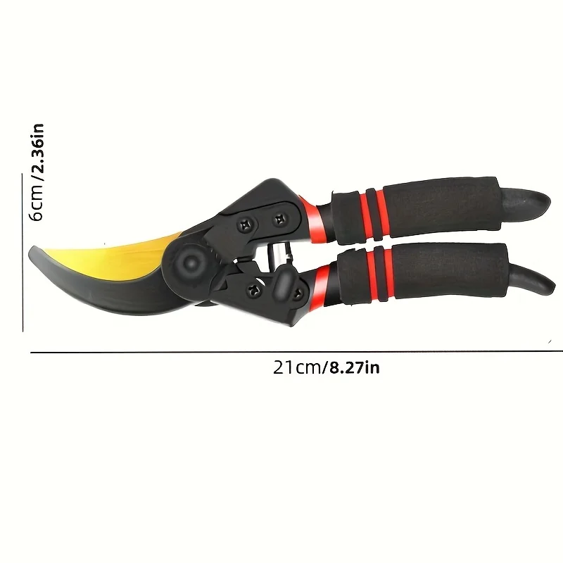 Professional 8.27 "Carbon steel Trimming scissors - sharp SK-5 blades with comfortable handles, durable for home gardens 5
