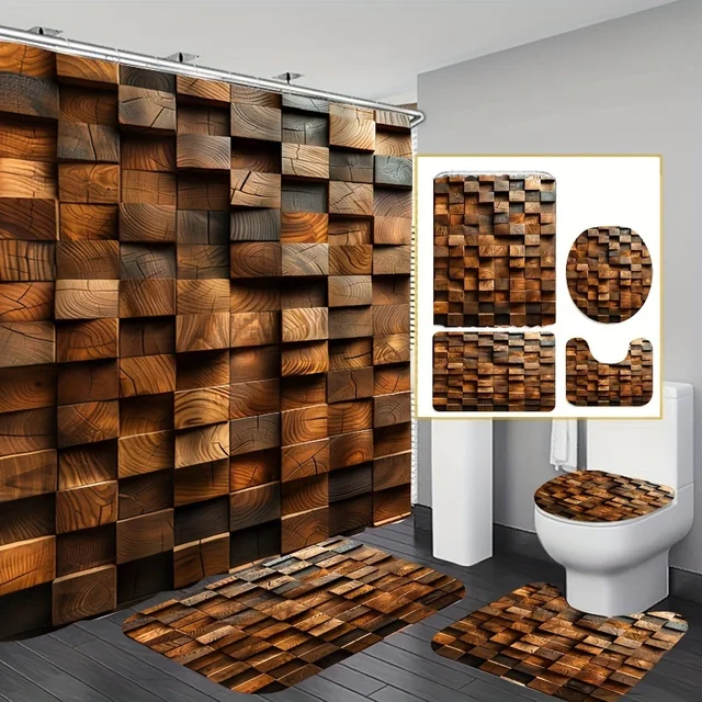 Wooden Block Bathroom Set 2
