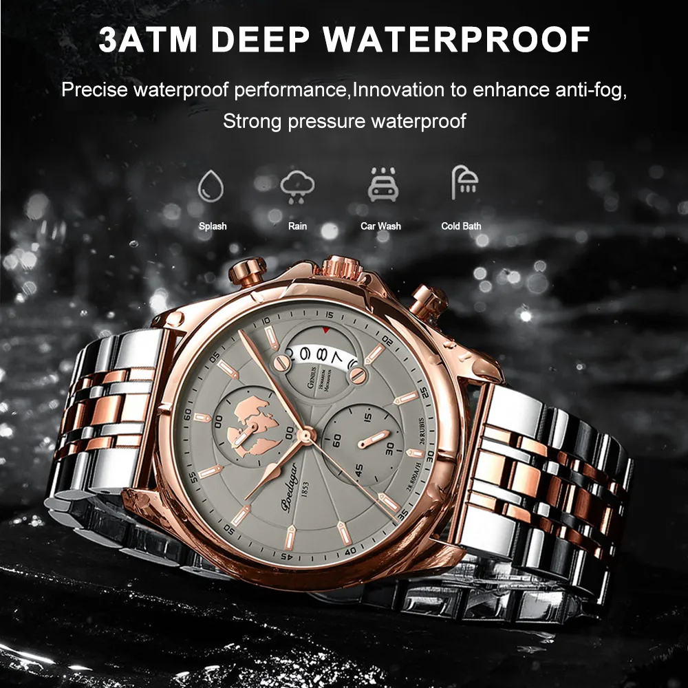 POEDAGAR Luxury Watches Sport Top Brand Military Calendar Waterproof Stainless Steel Multifunctional Men Watch for Man Clock+Box 3