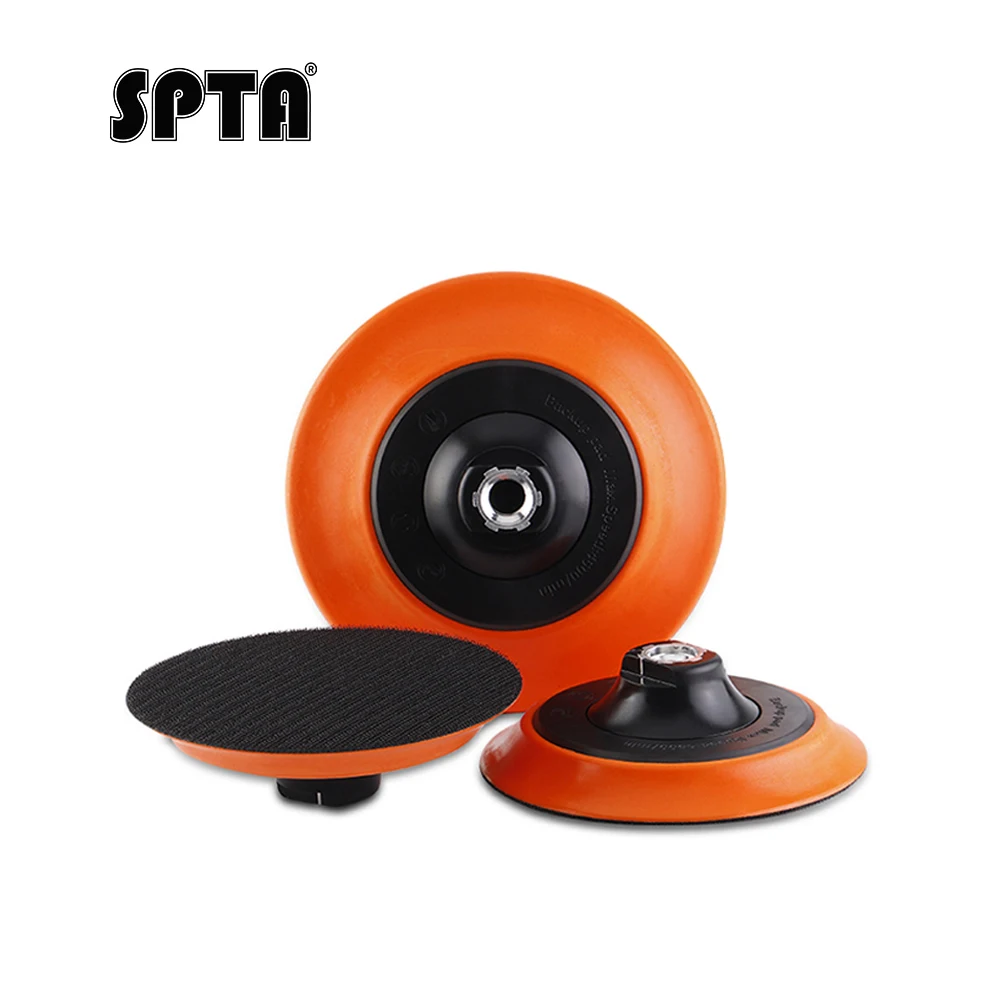 Car Polishing Pad Car Polish Pad Backing Plate For Polisher SPTA M14 5"/6" M14/M58 Thread Backing Plate Backer Professional Dual Action Car Polishing Pad Disc