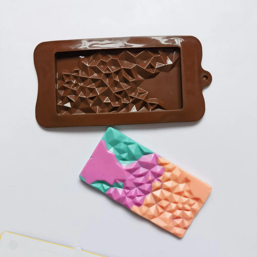 

New Silicone Chocolate Mold Cake Mould Whole Block Jelly Candy 3D Geometry DIY Molds Kitchen Accessories Baking Tools