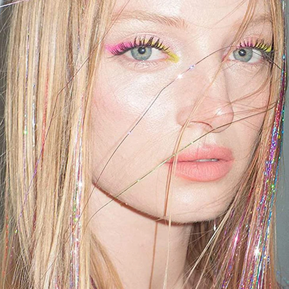 Sparkle Hair Tinsel: Heat-Resistant 36-Inch Multicolor Glitter Fairy Hair Accessories