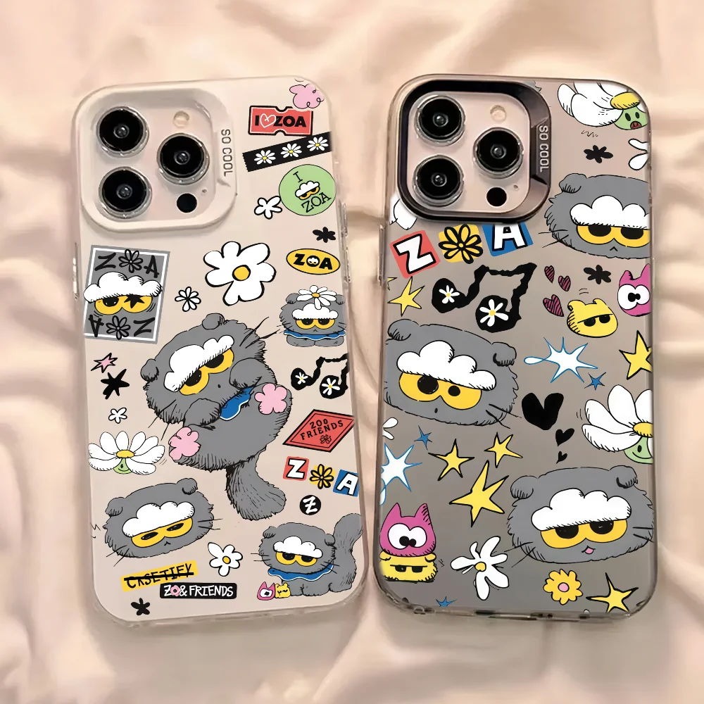 Kawaii Fashion TPU Silver Laser Soft Phone Case
