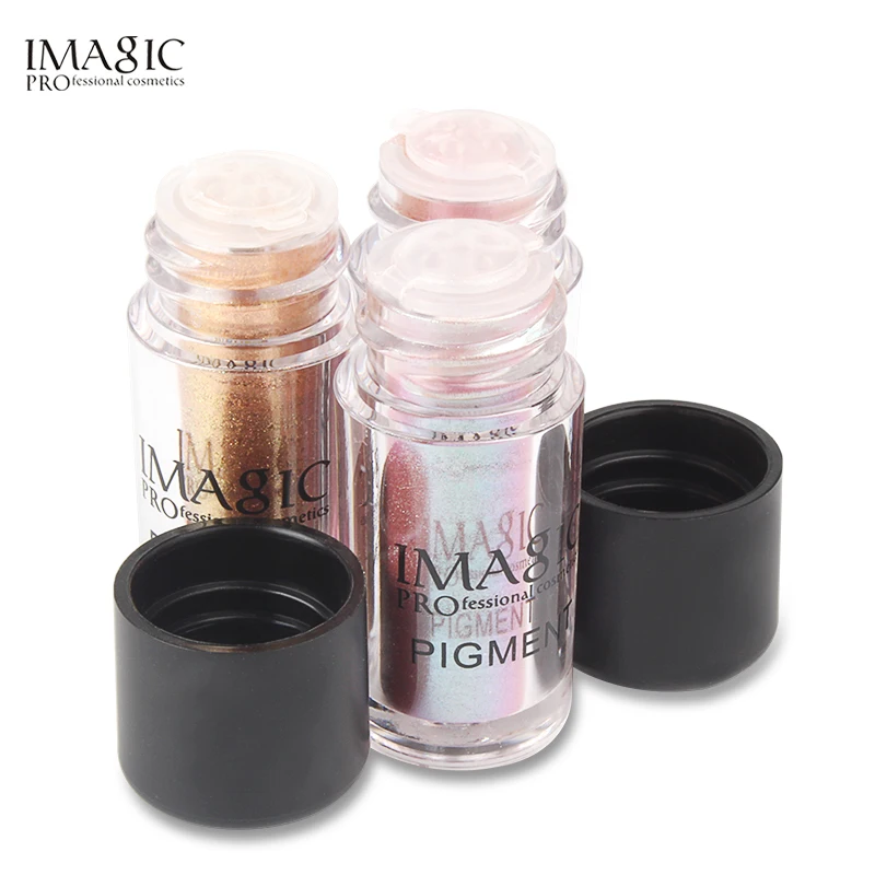 IMAGIC New Arrival Glitter Eyeshadow Metallic Loose Powder Waterproof Shimmer Pigments Colors Eye Shadow Makeup Cosmetics 6