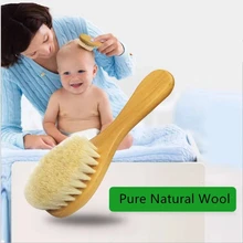

Natural Wool Baby Wooden Brush Maternal And Baby Products Baby Care Hairbrush And Comb Massage Brush Bath Brush Head Massager