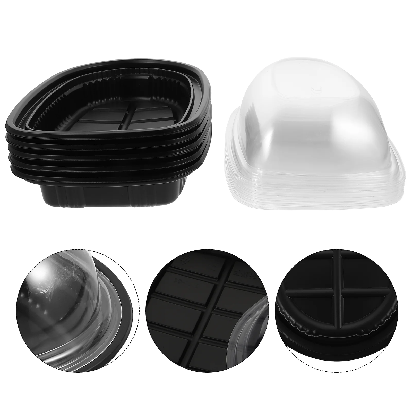 100pcs Roast Chicken Boxes Food Grade Safe Material Heat Resistant Disposable Containers Takeaway Boxes Party Food Plastic