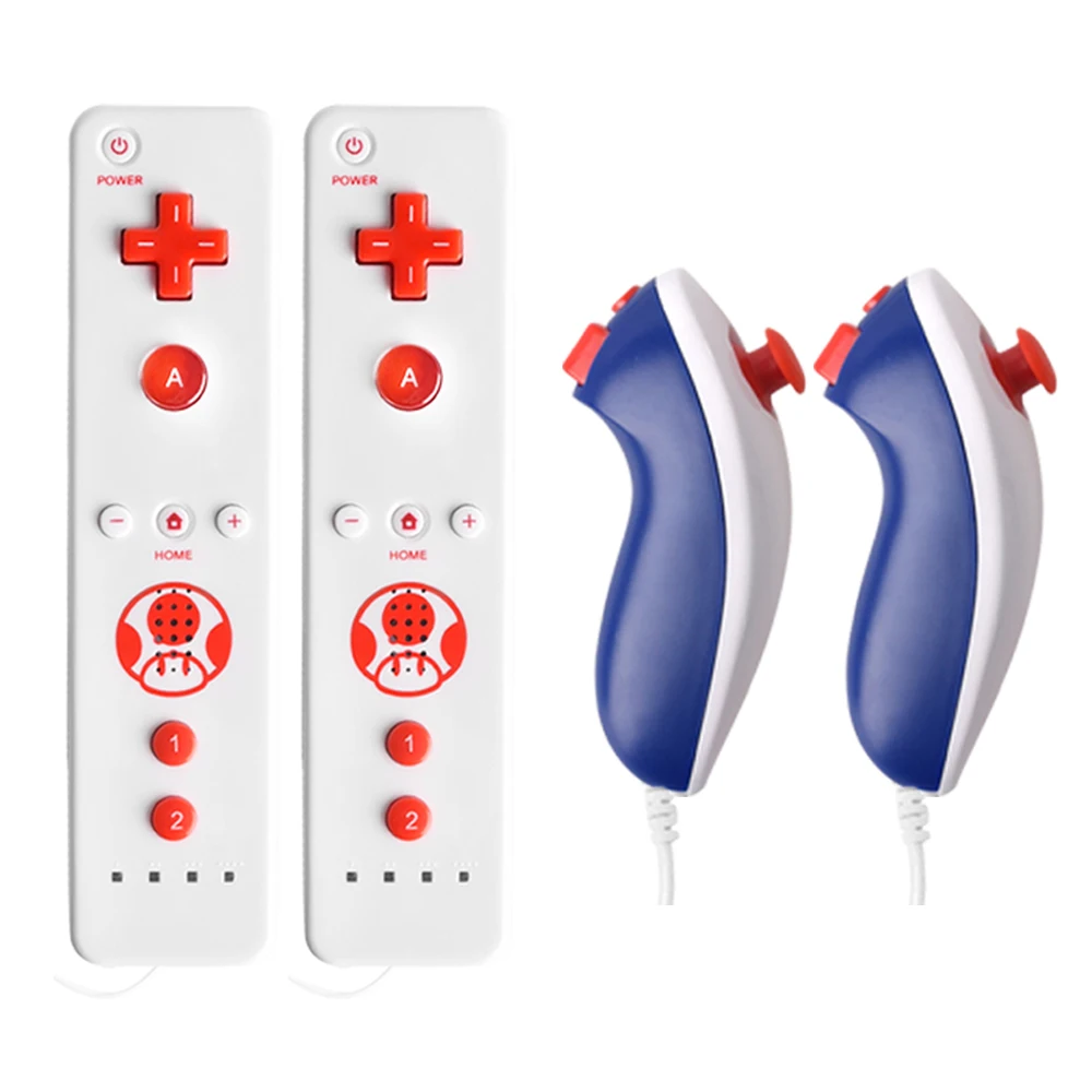 2PCS Remote Controller for Nunchuck Controller for Wii Console Wireless Gamepad with Motion Plus for Nintendo Wii Games Control2PCS Remote Controller for Nunchuck Controller for Wii Console Wireless Gamepad with Motion Plus for Nintendo Wii Games Control 