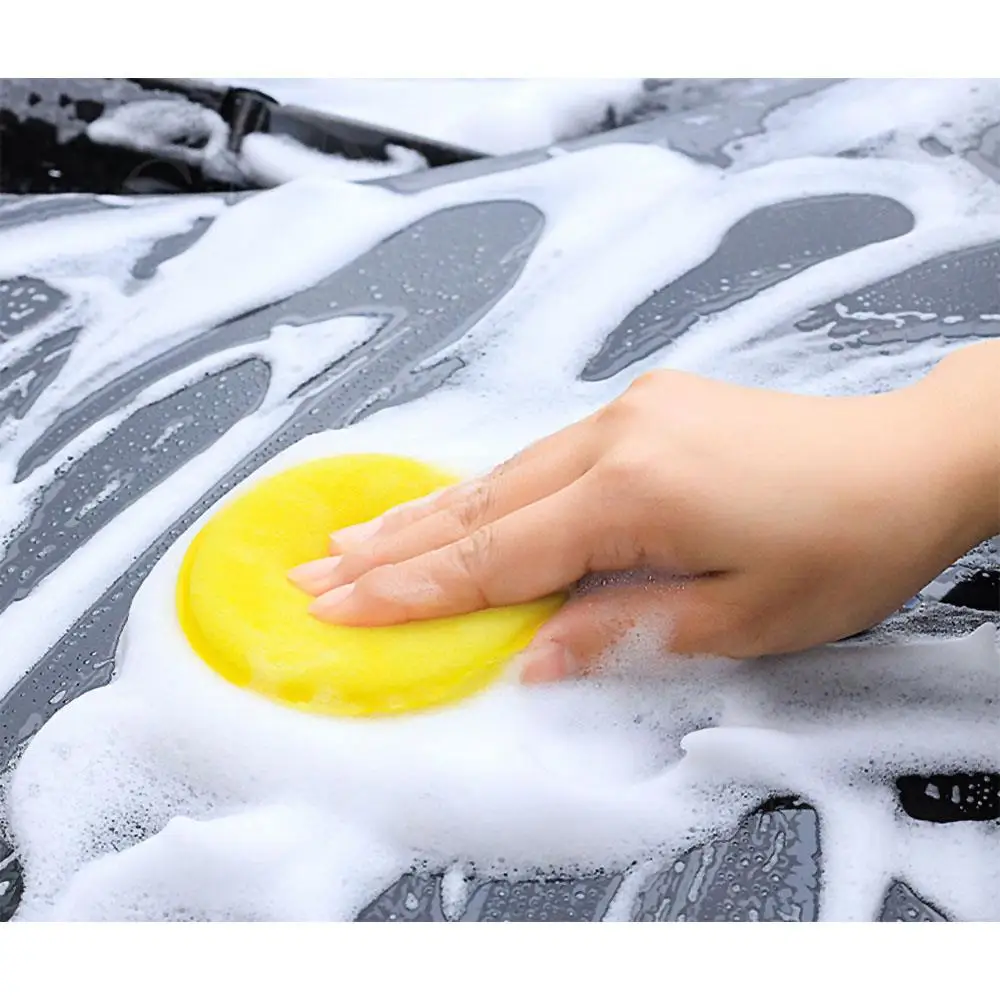 Car Polishing pad Round Waxing Pads Curing Polishing Sponges High Density Foam Hand Applicator Pads Cleaning Washing Tools