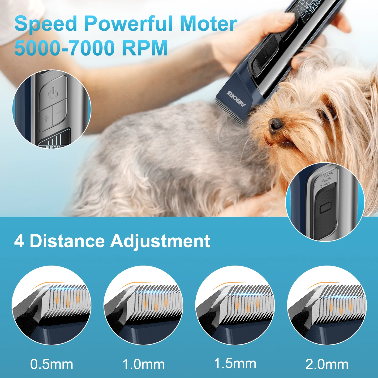 Puppy Beauty Cut Hair Machine Professional Dog Hair Clippers for Grooming Electronic LCD Low Noise Trimmer for Pet Cat Dogs
