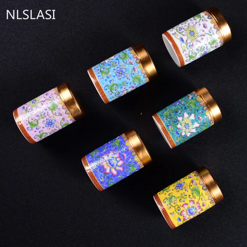 Jingdezhen Handmade Tea Jar Ceramic Tea Cans Travel Sealed Can Spices Powder Ointment Storage Tanks tea tin box tea canister