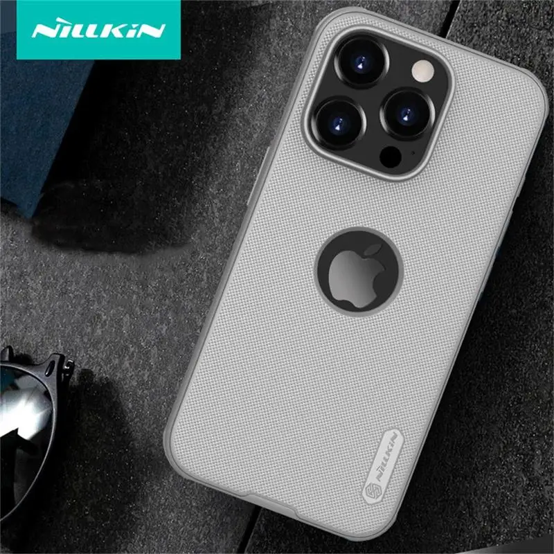 

Чехол Nillkin для iPhone 15 Pro Max, матовый чехол для iPhone15 с логотипом, чехол с открытым краем из ТПУ, задняя крышка из поликарбоната для iPhone 15 Pro /15+ Plus