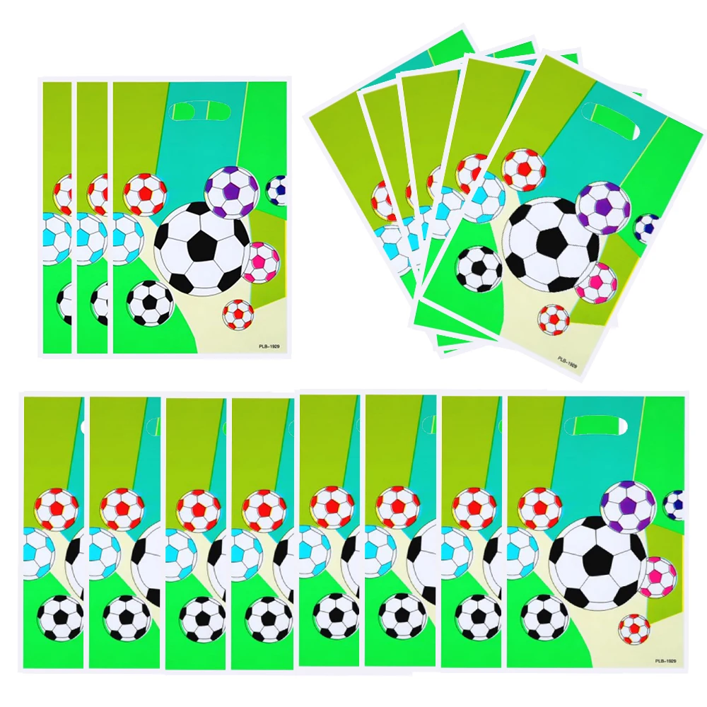Soccer Gift Bags Plastic Cookie Treat Candy Bags Guest Gifts Birthday Football Theme Party Favors Bag Twist Ties