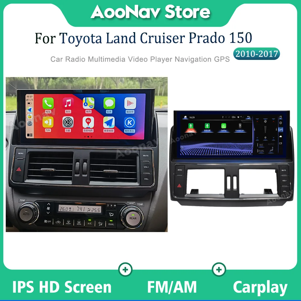 

12.3 A10 8G 128 Car stereo For Toyota Land Cruiser Prado 150 2010-2017 Car GPS Automotive multimedia Player Head Unit Radio