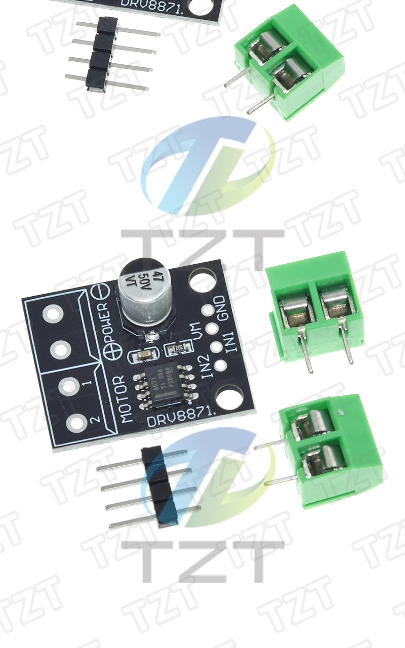 DRV8871 H-Brücke gebürstetes Gleichstrommotortreiber-Breakout-Board für Arduino-PWM-Steuerung 3,6 A max. interner Strommesssinn 6,5 V bis 45 V – Detail 5