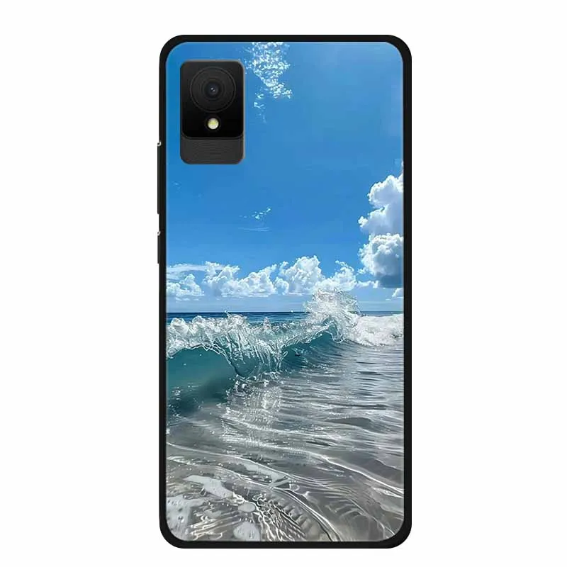 Soft Silicone TPU Phone Cover with Floral Design - Rivers and Mountains Back Case Shield Protector