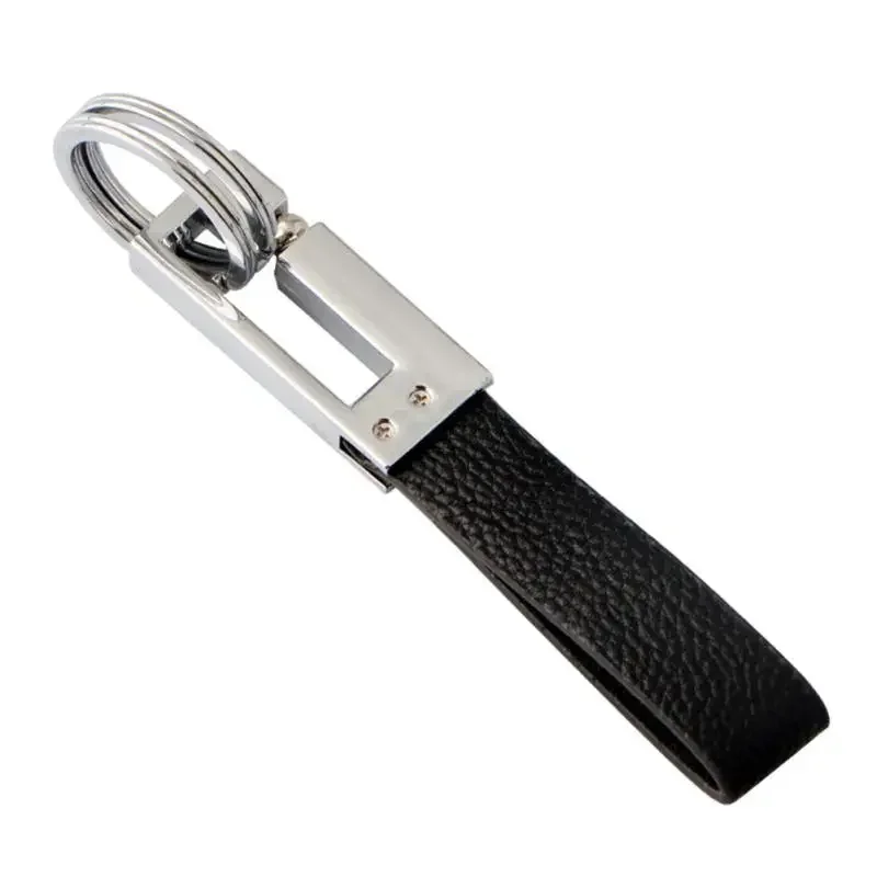 

Fashion Leather Keychain Double Ring