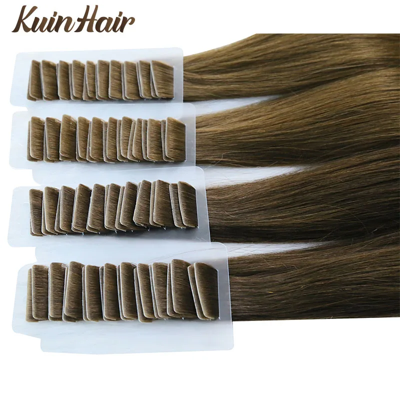 Injectione Invisible Tape In Hair Extensions Straight Brazilian Virgin PU Skin Weft Tape Hair Extensions Natural Real Human