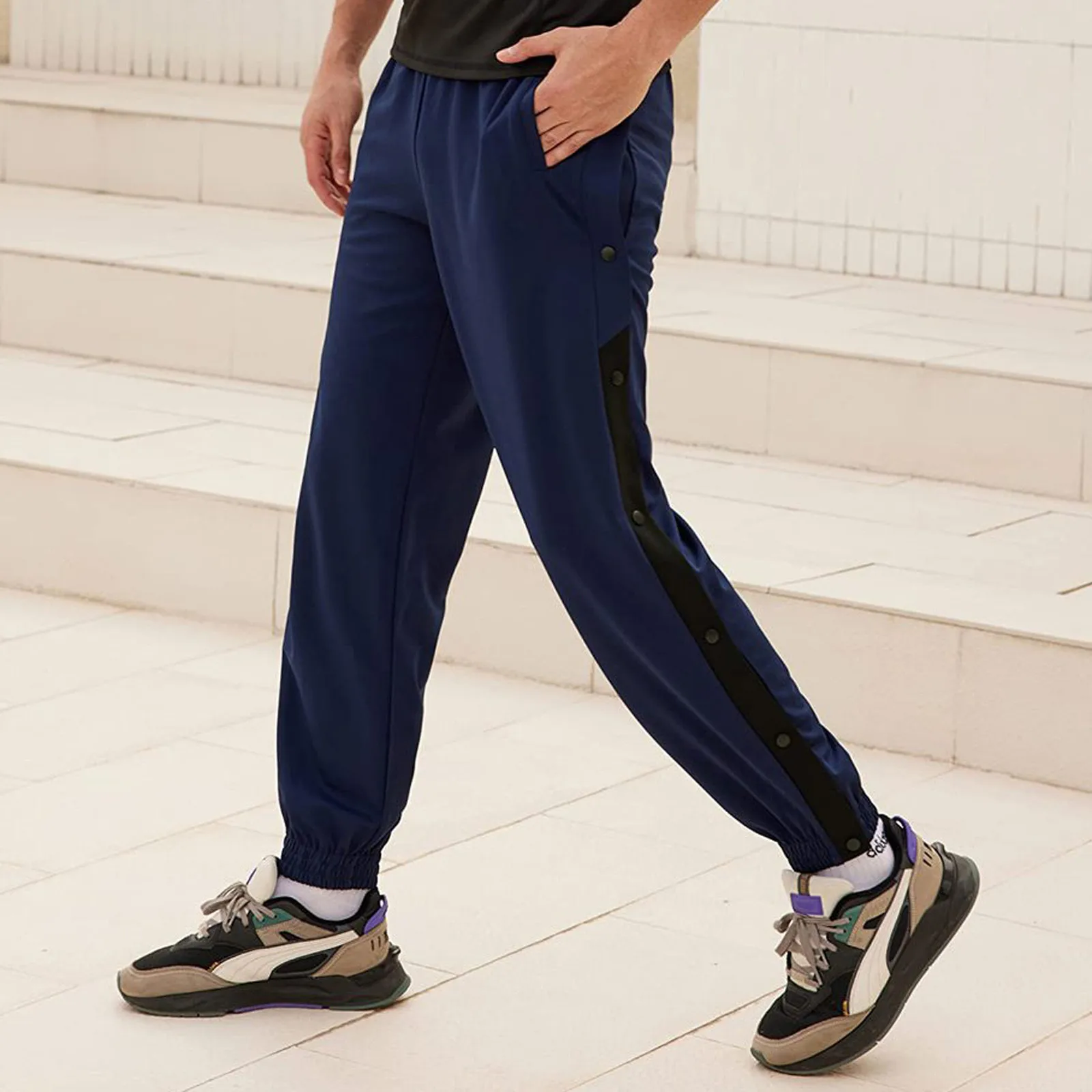 Intees Fashion Men's Cotton Blend Regular Fit Track Pant/Joggers | Black | L