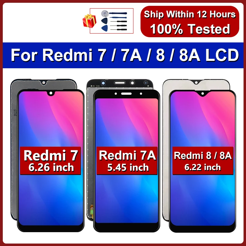 

100% Original For Xiaomi Redmi 7 LCD 7A Display Touch Screen For Redmi 8 Display 8A LCD Digitizer Assembly Replacement Parts