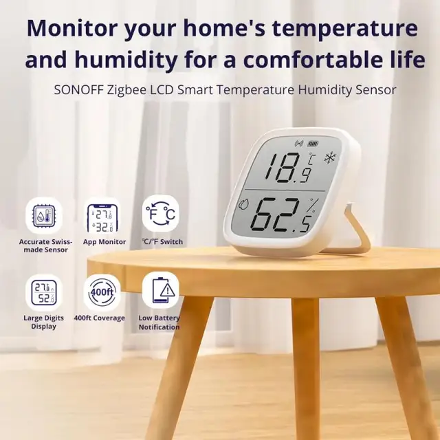 SONOFF SNZB-02D Zigbee Temperature Humidity Sensor Smart Home Automation Real-time Monitor Ewelink Alexa Google Home Assistant 6