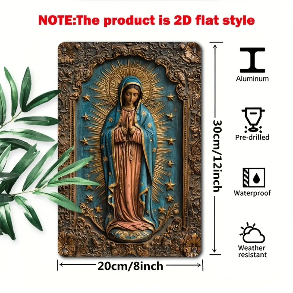 Vintage Guadalupe Metal Sign 2