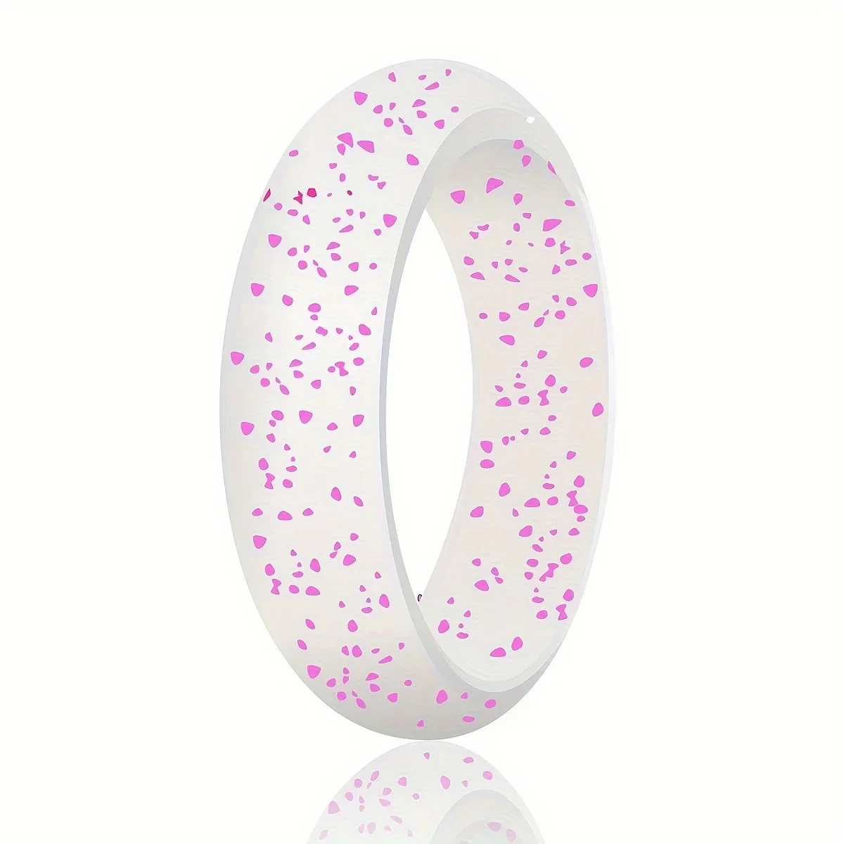 5 Pack Silicone Rings Wedding Band Ring for Women, 5.5mm Wide 2mm Thick