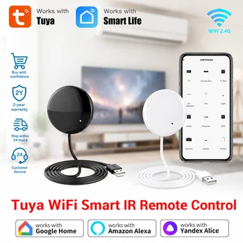 Telecomando IR Intelligente Tuya WiFi, Controller Universale a Infrarossi per Condizionatore e TV, Controllo Vocale con Alexa Google Home Smart Life